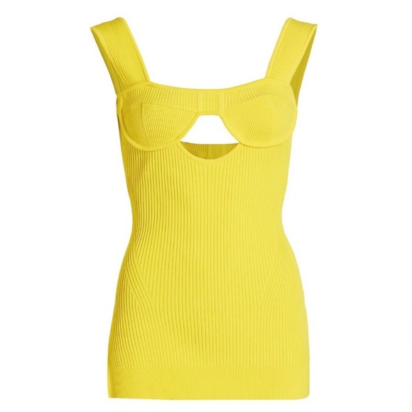 AKNVAS Fezco Rib Knit Tank Yellow Size Small NWT - Picture 5 of 11